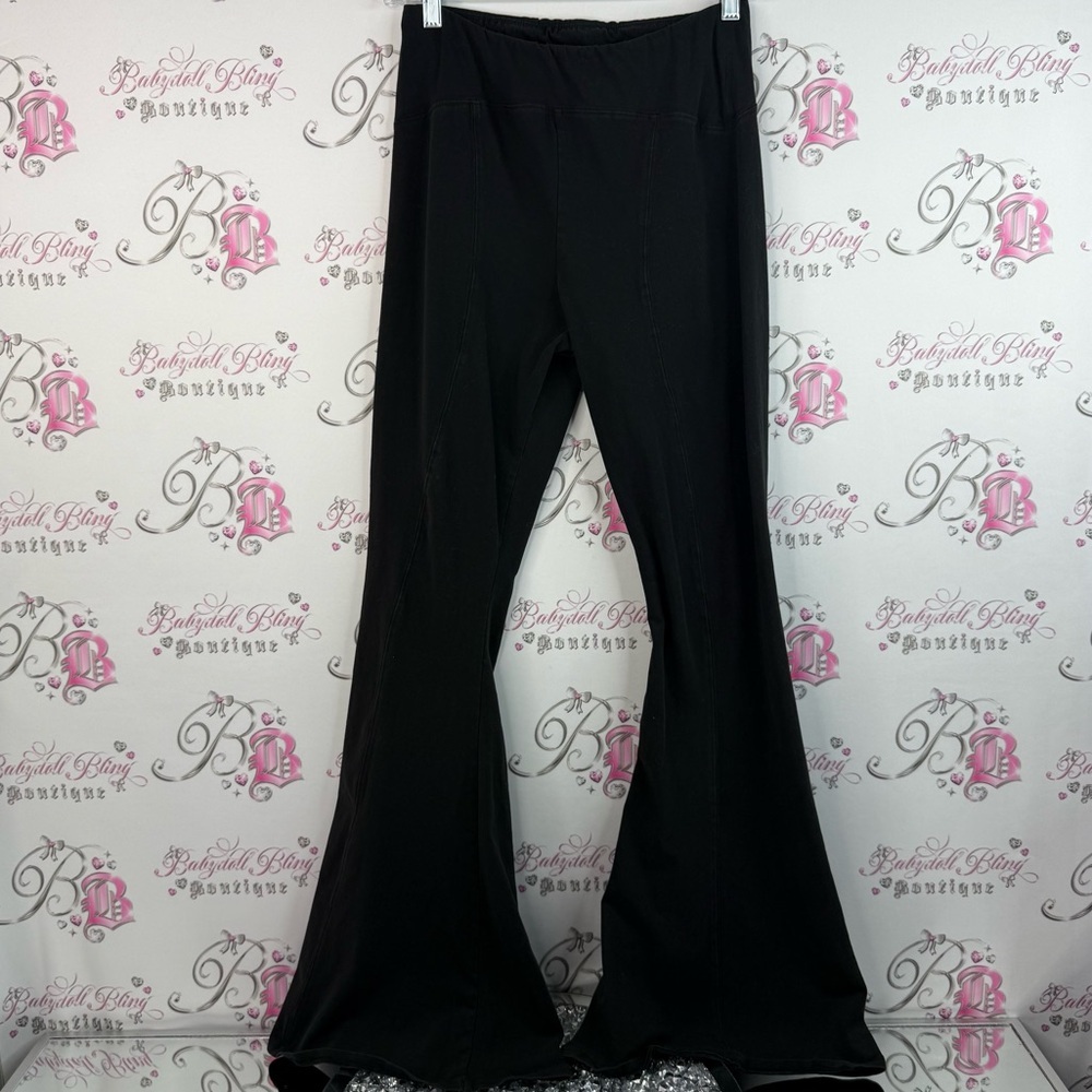 Twik pants flared wide leg flare style Black Flare Pants